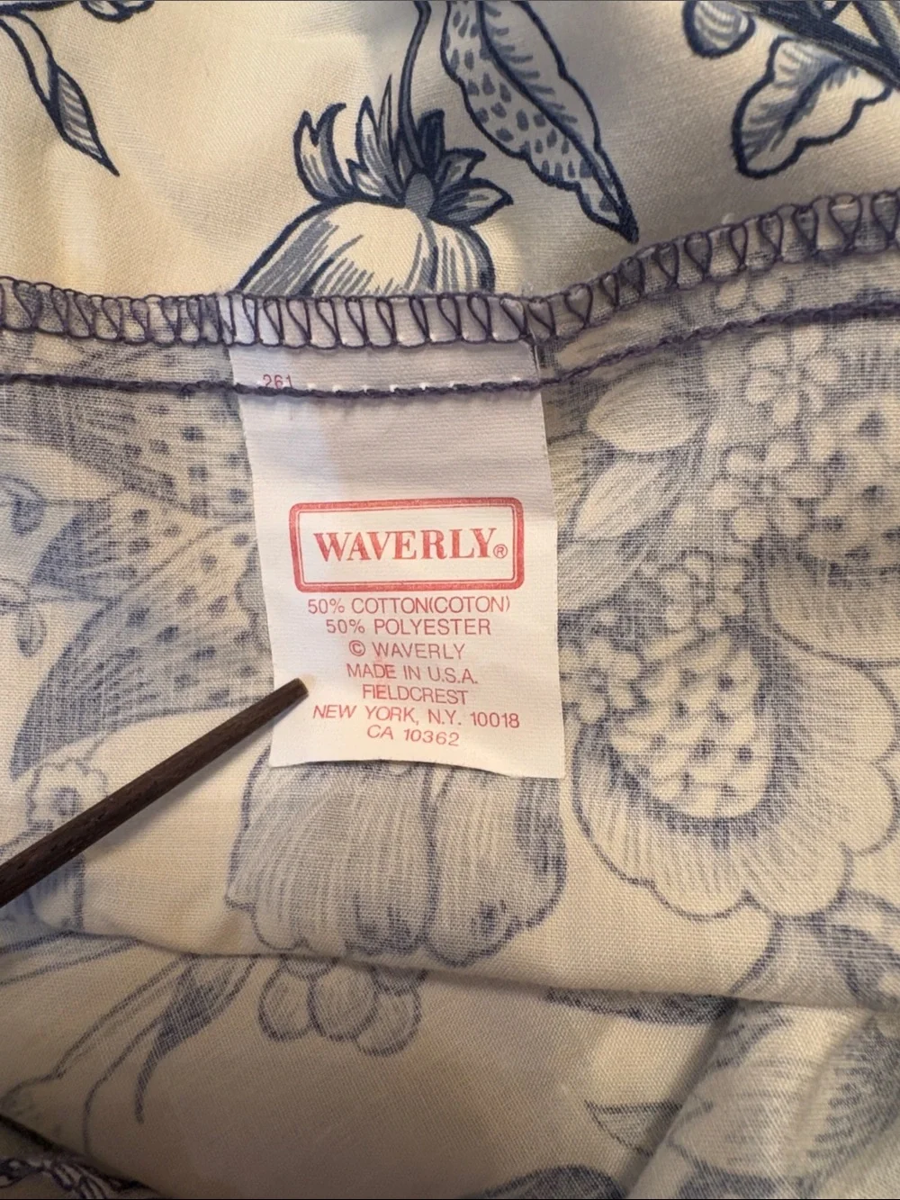 Waverly blue toile